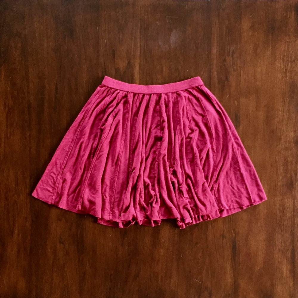 Burgundy Hollister Skater Circle Skirt